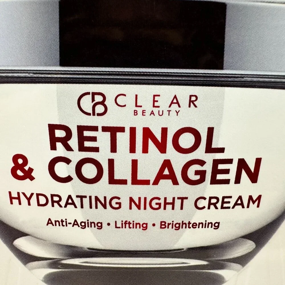 Clear Beauty Retinol & Collagen Hydrating Night Cream Anti-Aging Lifting NEW BOX